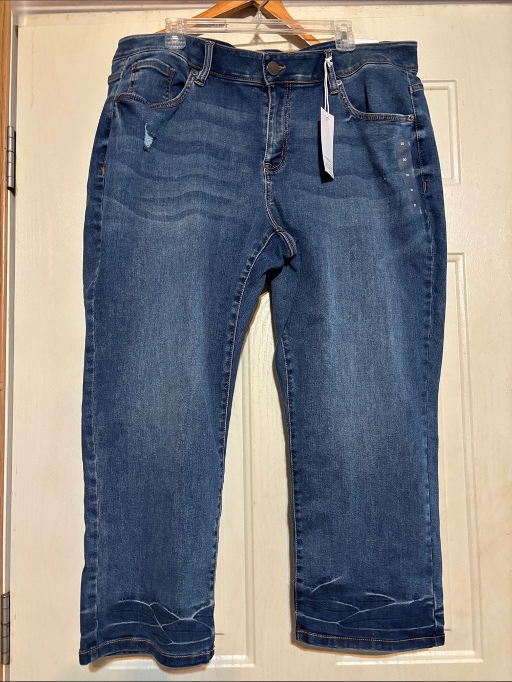 Lane Bryant Dark Blue Ankle Crop Jeans